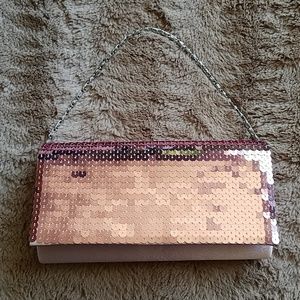 Snazzy pink sequined handbag NWOT